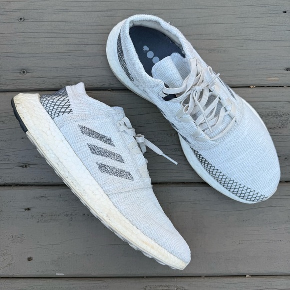 Adidas PureBoost Go J Non Dyed Grey and White shoes size 11 - Picture 2 of 13